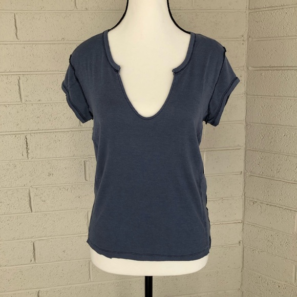 NWT Free People/We The Free Always Yours Tee in Shaded Lake (Blue) - Picture 3 of 11